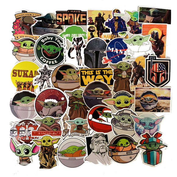 Baby Yoda Mandalorian 50pc Stickers Set