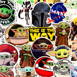 Baby Yoda Mandalorian 50pc Stickers Set