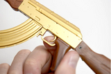 Gold AK 47 Miniature Model
