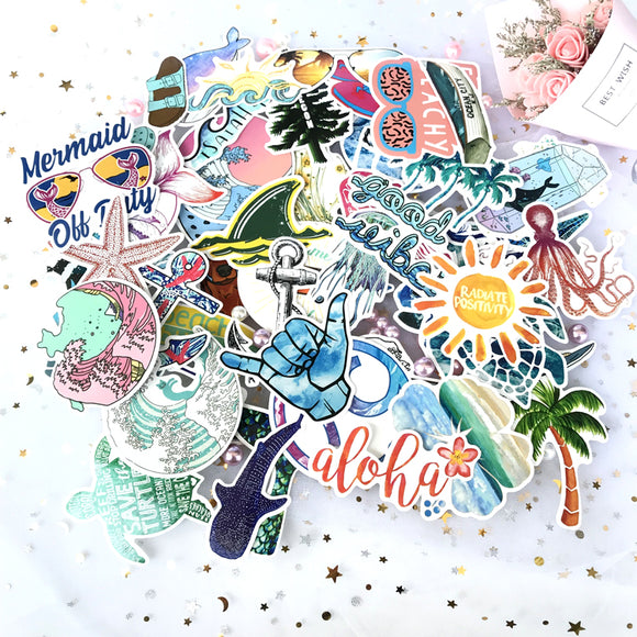 Hawaii SoCal & Nature 50pc Sticker Set