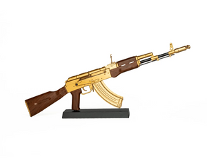 Gold AK 47 Miniature Model