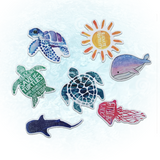 Hawaiian Ocean & VSCO Style 50pc Sticker Set