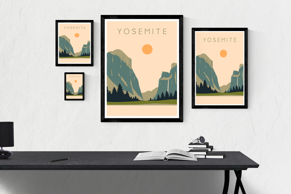 Yosemite National Park Art Print / Poster (Valley)