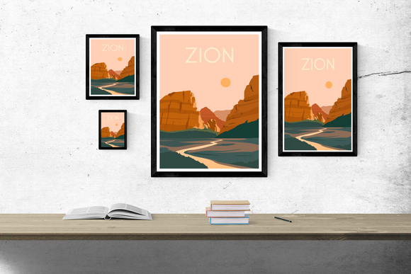 Zion National Park Art Print / Poster