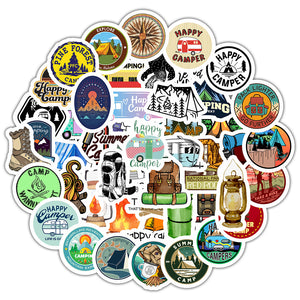 Camping & Outdoor 50pc Sticker Set